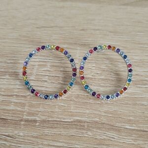 Circle Rhinestone Earrings
